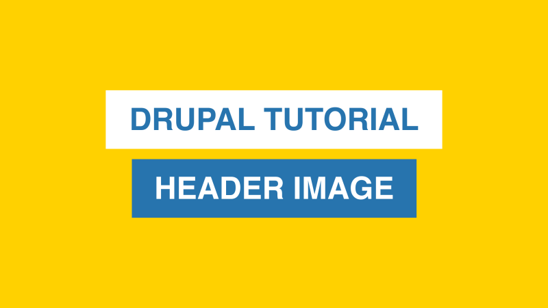 Drupal Tutorial - Header Image